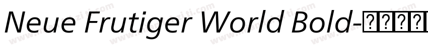 Neue Frutiger World Bold字体转换